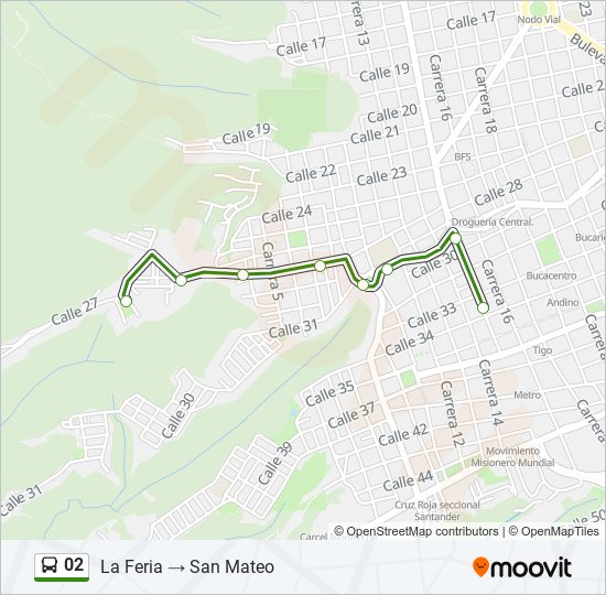 Mapa de 02 de autobús