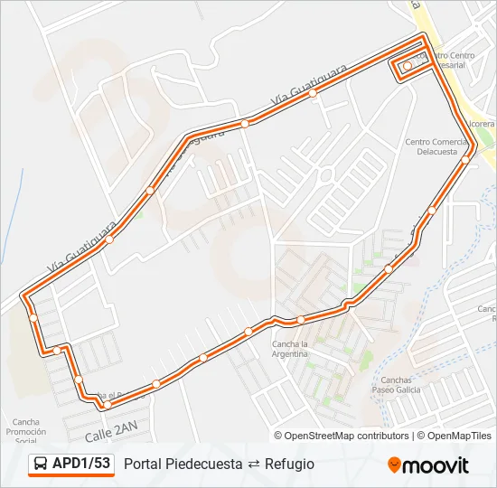 APD1/53 Bus Line Map