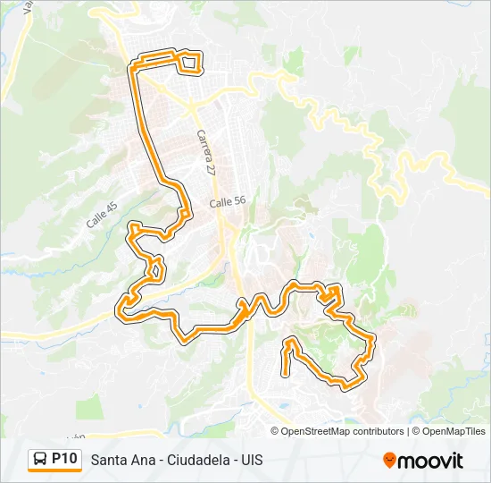 P10 Bus Line Map
