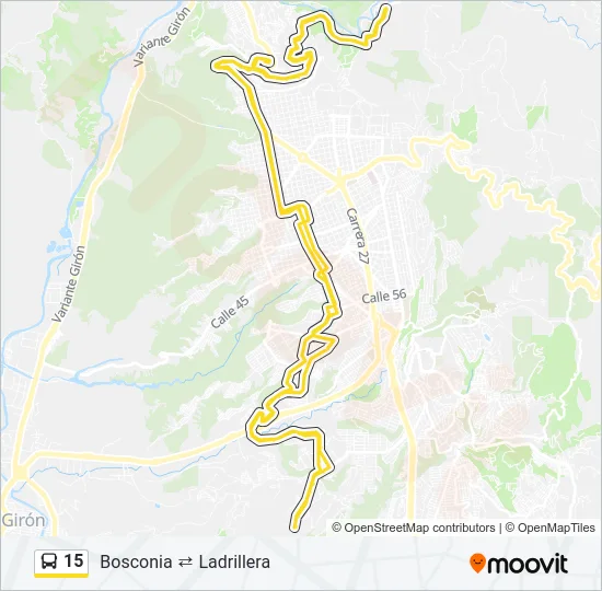 15 Bus Line Map