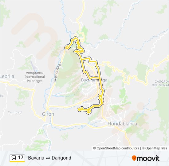 Mapa de 17 de autobús