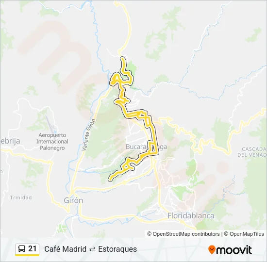 21 Bus Line Map