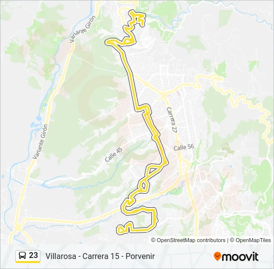 23 Bus Line Map