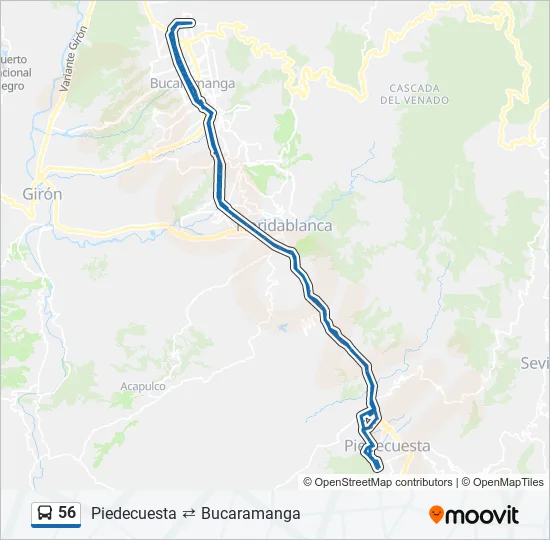 56 Bus Line Map