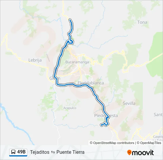 49B Bus Line Map