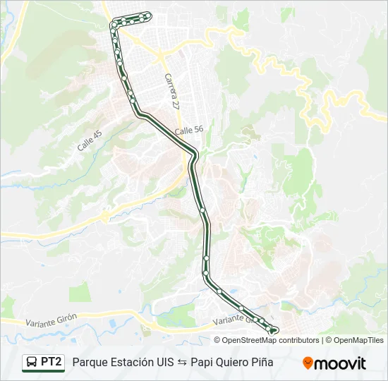 PT2 Bus Line Map