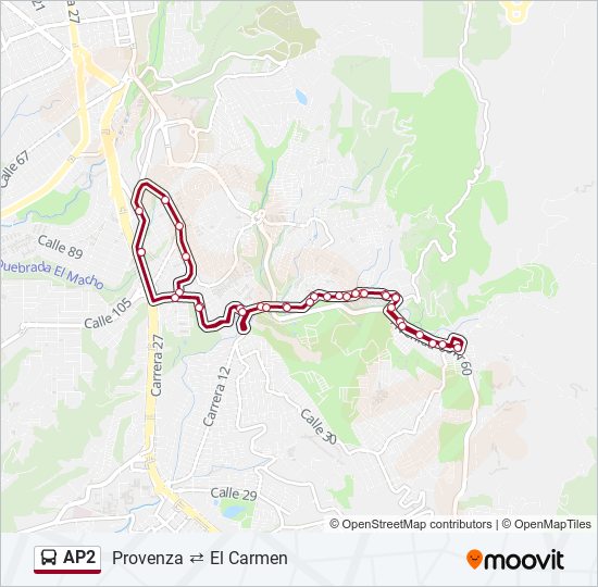 AP2 bus Line Map