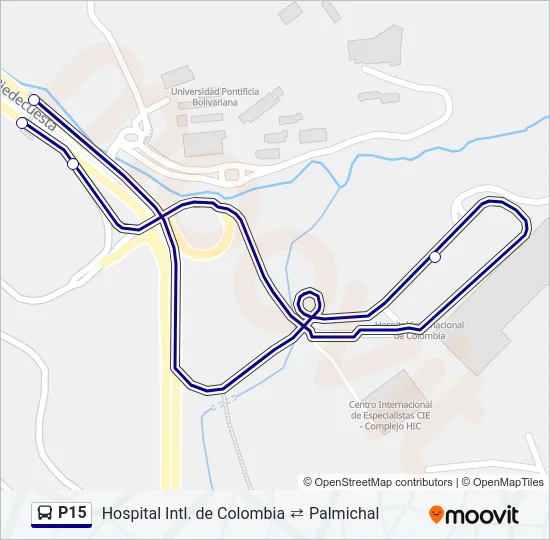 P15 Bus Line Map