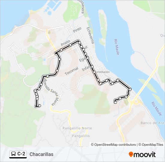 Mapa de C-2 de autobús