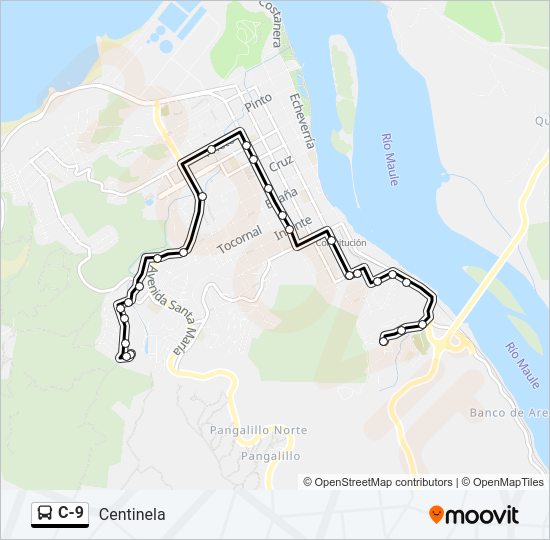 C-9 Bus Line Map