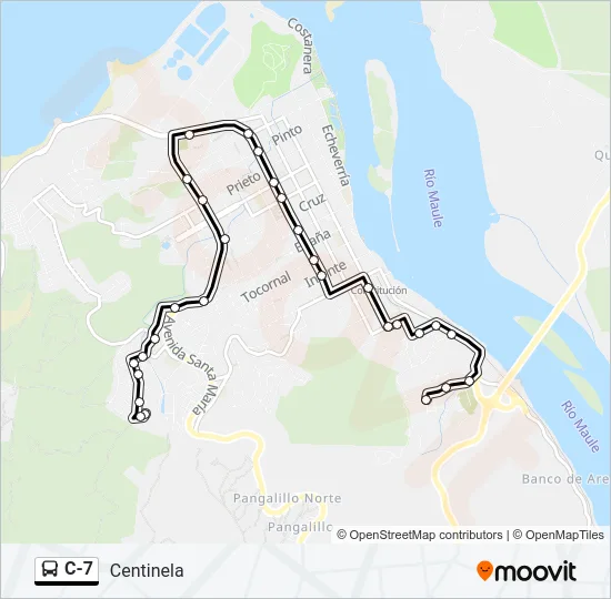 C-7 Bus Line Map