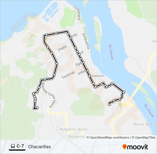 Mapa de C-7 de autobús