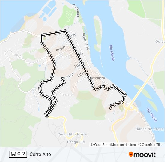 Mapa de C-2 de autobús