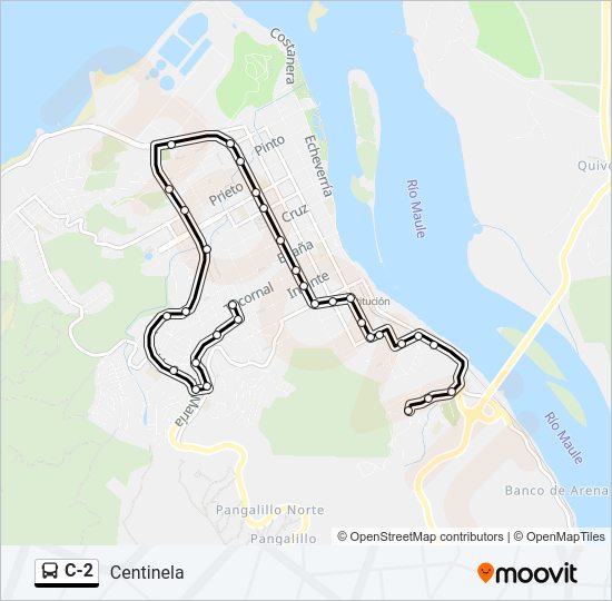 Mapa de C-2 de autobús