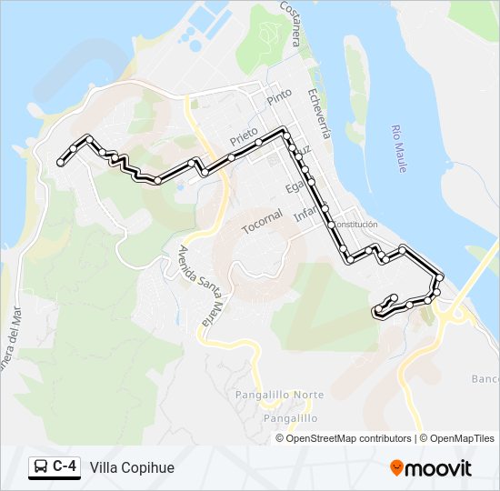 Mapa de C-4 de autobús