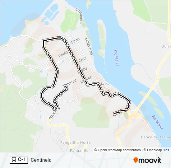C-1 Bus Line Map