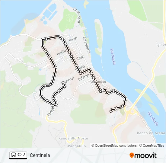 C-7 Bus Line Map