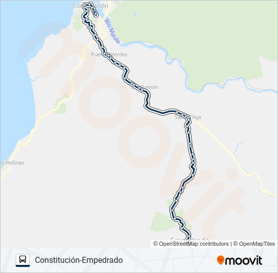 Mapa de EMPEDRADO de autobús