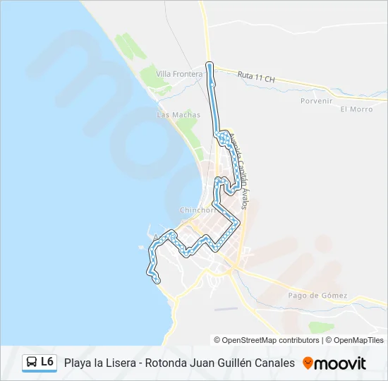 L6 Bus Line Map