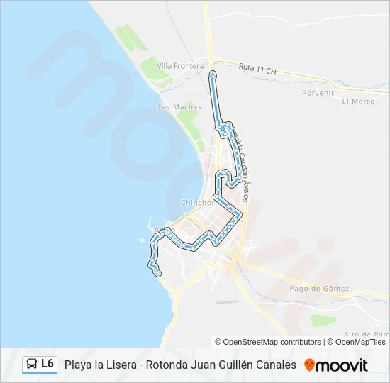 L6 Bus Line Map