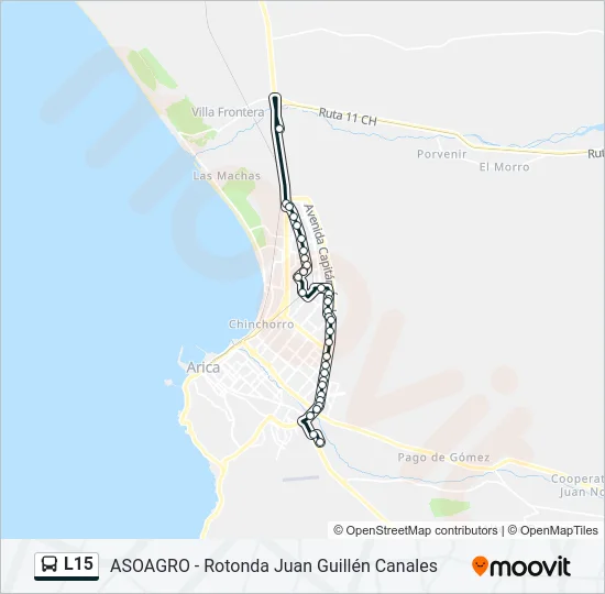 L15 Bus Line Map