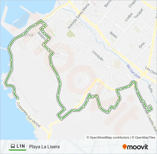 L1N Bus Line Map