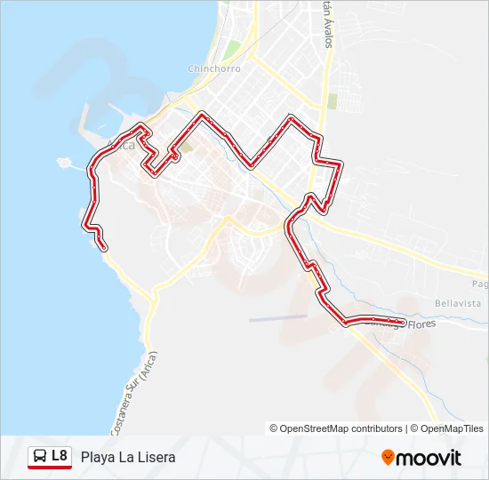 L8 Bus Line Map