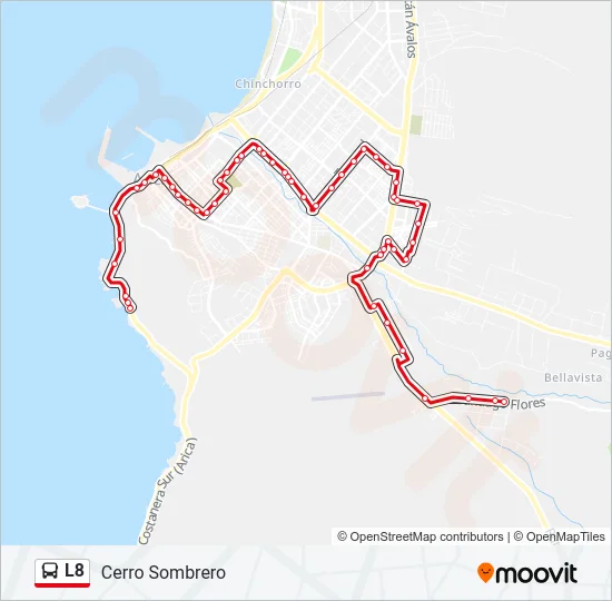 L8 Bus Line Map