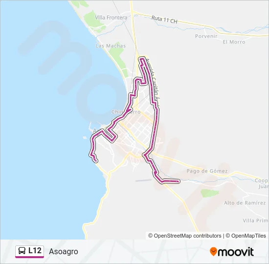 L12 Bus Line Map