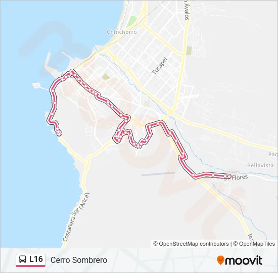 L16 Bus Line Map