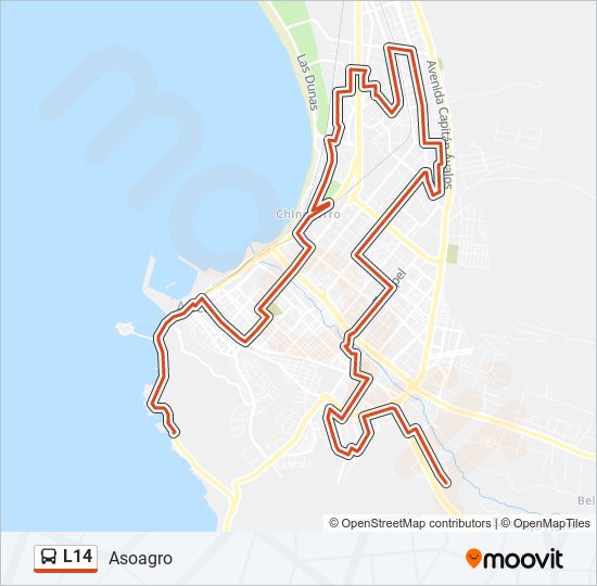 L14 bus Line Map