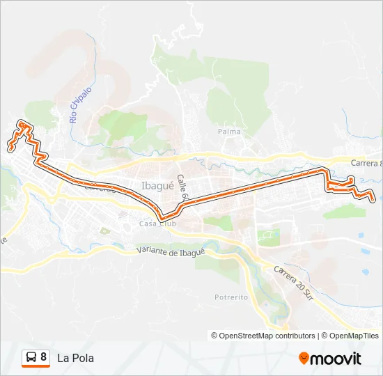 8 Bus Line Map