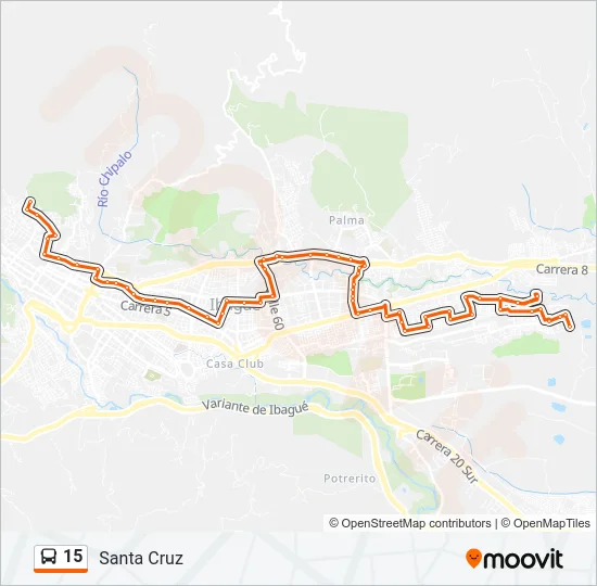15 Bus Line Map