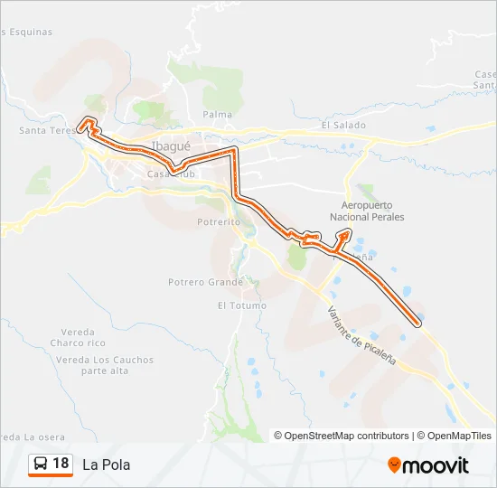 18 Bus Line Map