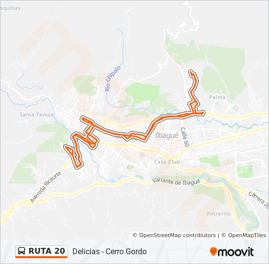 Ruta 20 Route Schedules Stops Maps Delicias Cerro Gordo