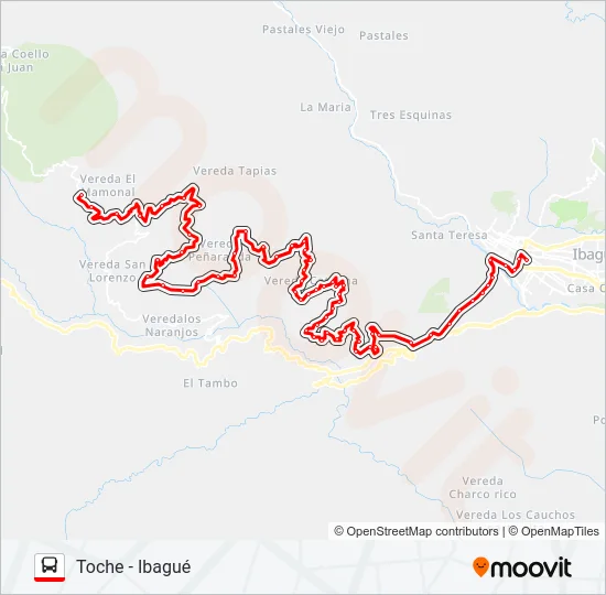 VDA. TOCHE Bus Line Map