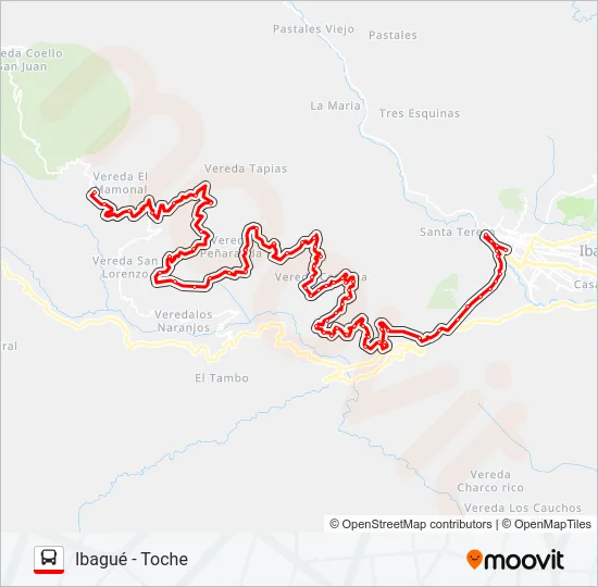 VDA. TOCHE Bus Line Map