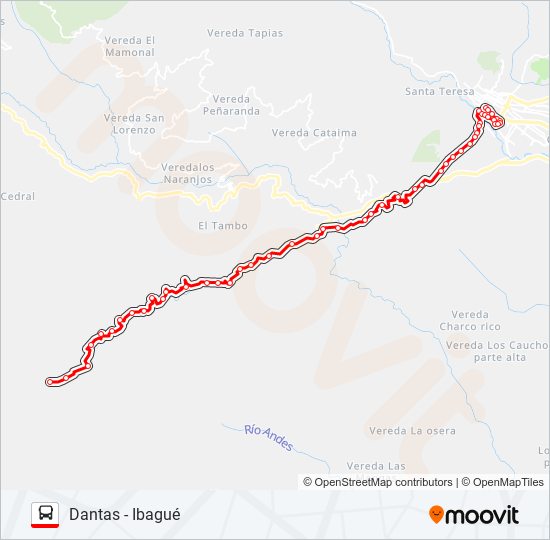 VDA. DANTAS bus Line Map