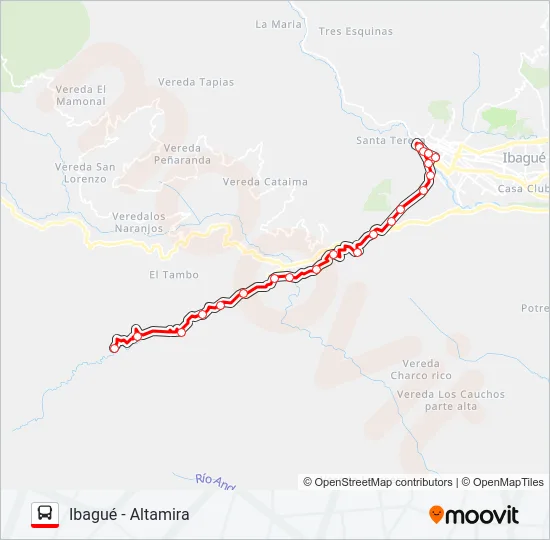 VDA. ALTAMIRA Bus Line Map