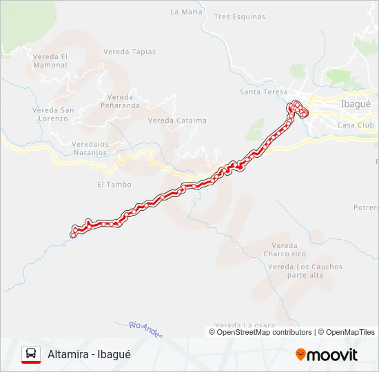 VDA. ALTAMIRA Bus Line Map