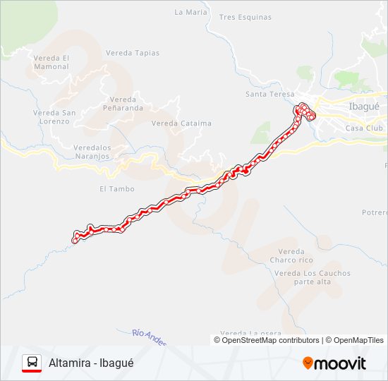 VDA. ALTAMIRA bus Line Map