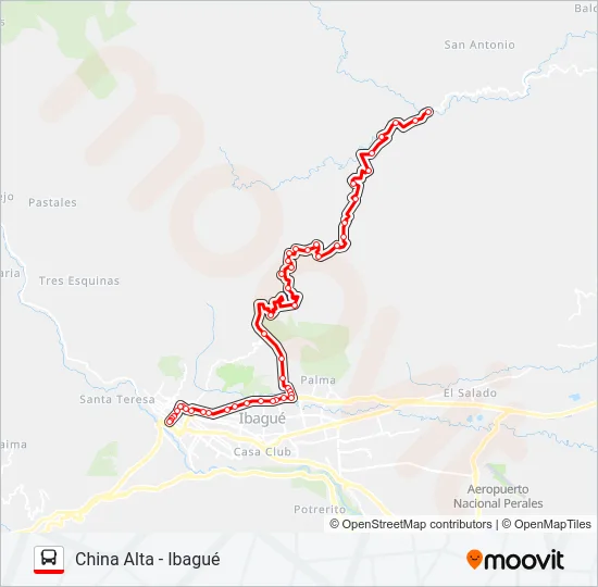 VDA. CHINA ALTA Bus Line Map