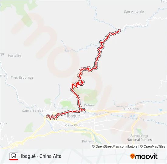 VDA. CHINA ALTA Bus Line Map