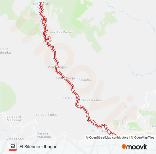 VDA. EL SILENCIO Bus Line Map