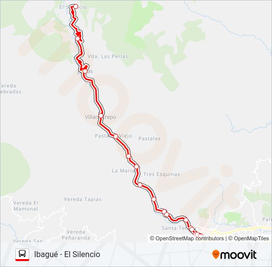 Mapa de VDA. EL SILENCIO de autobús