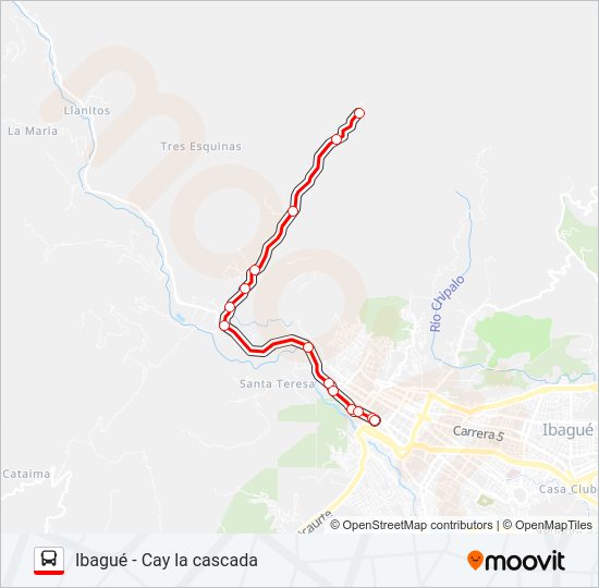 Mapa de VDA. CAY de autobús