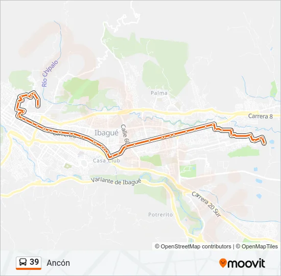 39 Bus Line Map