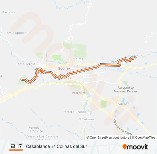 17 Bus Line Map