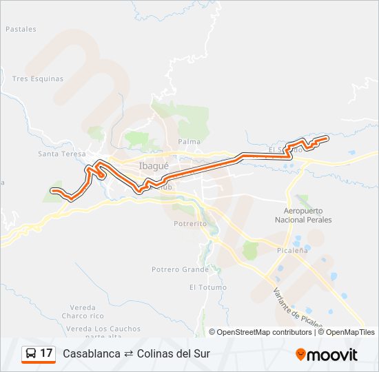 Mapa de 17 de autobús