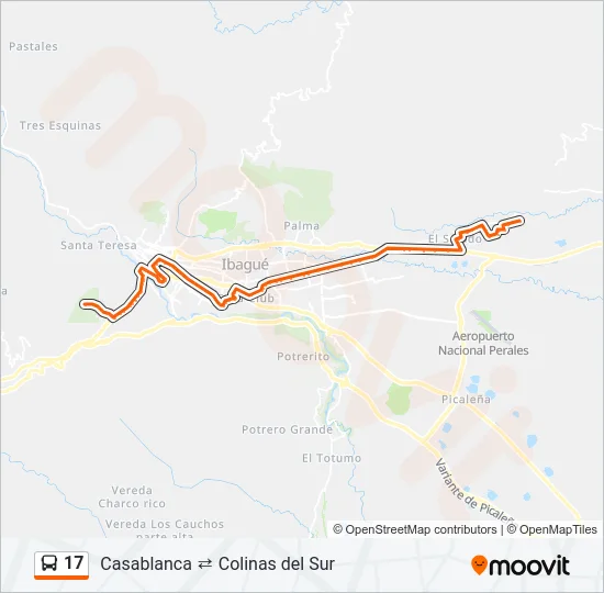 17 Bus Line Map